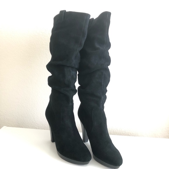 Charles David Black Suede Boots size 10 free shipping! - Picture 3 of 12